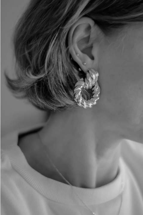 Silver earrings main view
